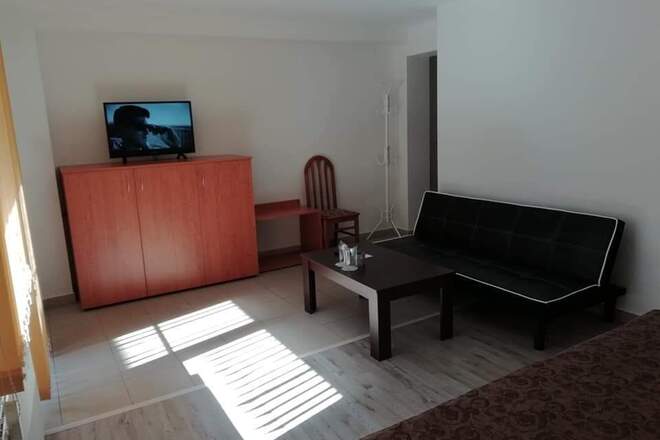 Studio with sofa and balcony 